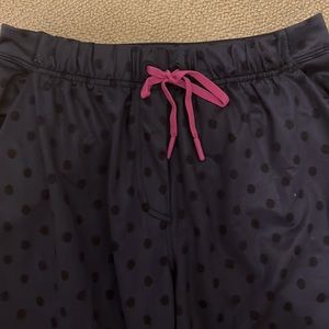 Lululemon joggers, size 2, navy blue with polka dots